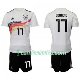 Camisolas de Futebol Alemanha BOATENG 17 Criança Equipamento Principal 2019 Manga Curta